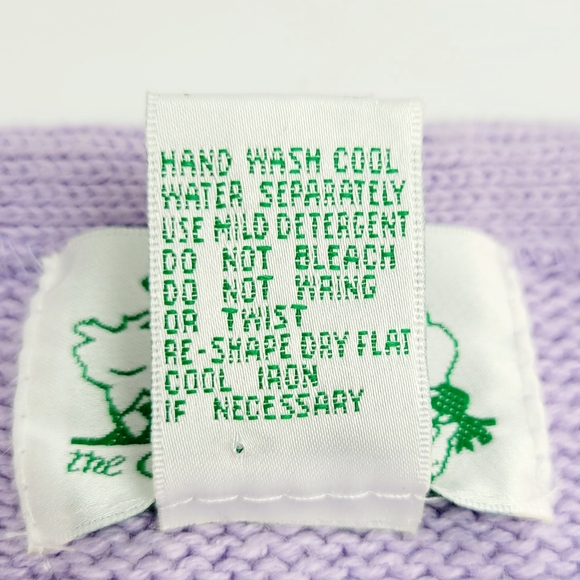 Rare Quacker Factory Lavender Appliqued Embroidered Easter Sweater Vest Large - Picture 8 of 10